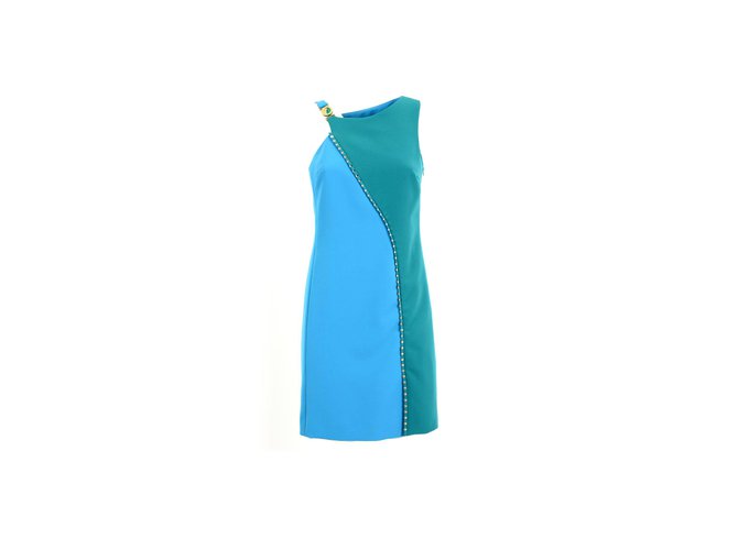 Vestido Versace novo Azul Poliéster  ref.77000