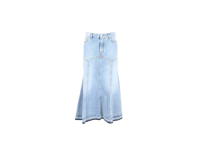 Alexander Mcqueen Skirt jeans Blue Cotton  ref.77010