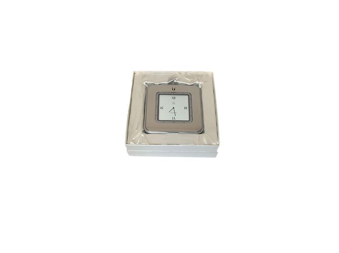 Autre Marque Mikimoto table clock silver and white Silvery 