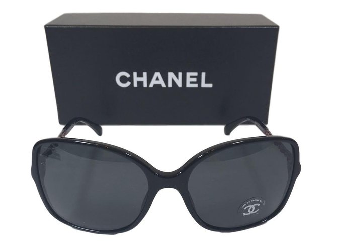 Chanel Lunettes de soleil Noir  ref.77025
