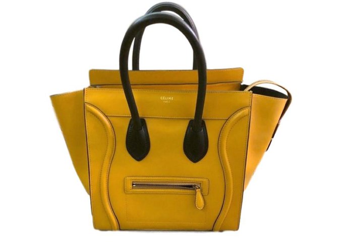 Céline Handbags Yellow Leather  ref.77046