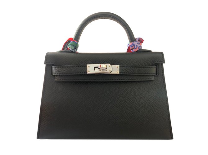 Hermès Kelly Mini II Black Leather  ref.77090