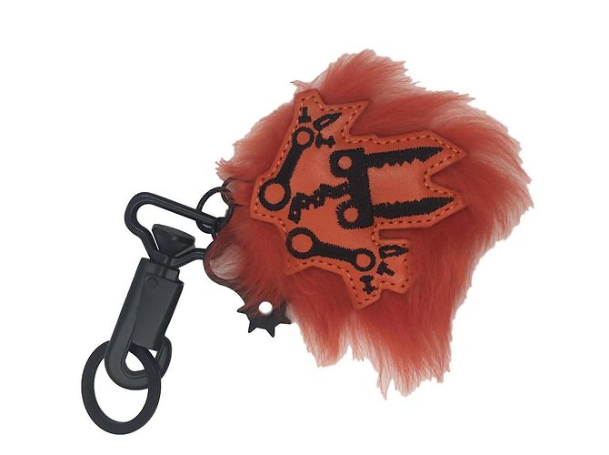 Kenzo Key ring with pompom orange