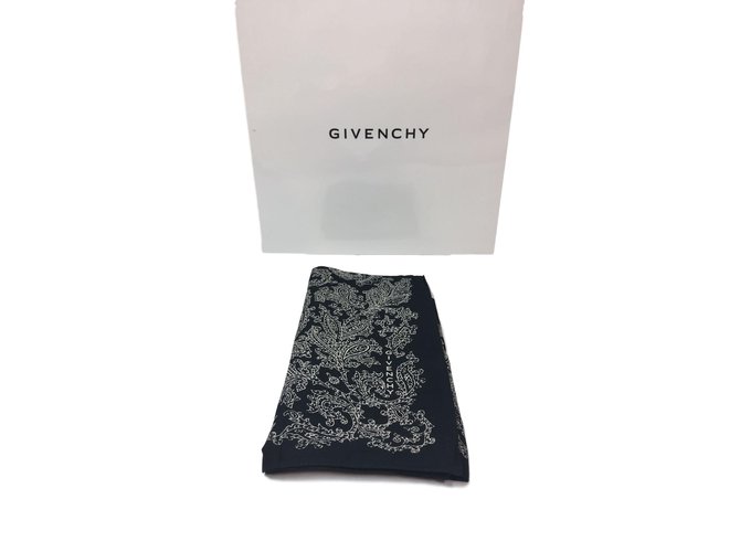 Givenchy Foulard Coton Noir Blanc  ref.77146