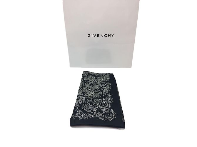 Givenchy Bandana Schal aus Baumwolle Schwarz Weiß