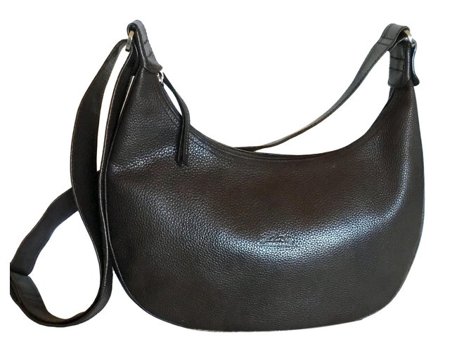 Longchamp Handbags Dark brown Leather  ref.77157