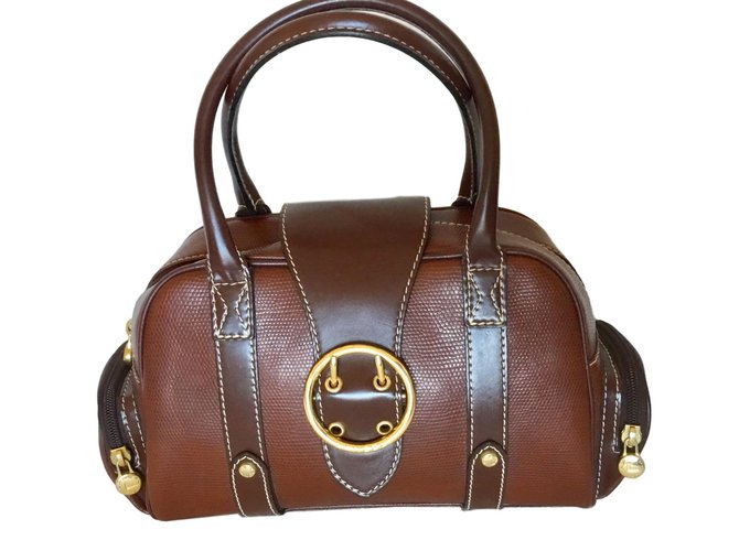Lancel Handbags Caramel Leather  ref.77161