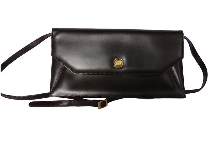Escada Dark Brown Leather Handbag
