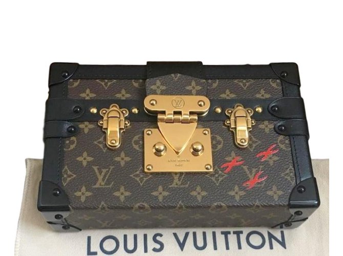 Louis Vuitton petite malle Brown Leather  ref.77189