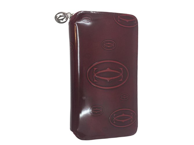 Cartier Wallet Red Leather  ref.77212