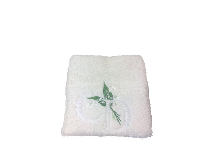 Christian Dior Small hand towel White Cotton  ref.77227