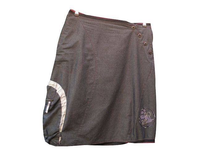 Autre Marque Falda de algodón gris talla 44