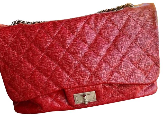 Chanel 2.55 Red Leather  ref.77272