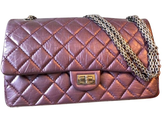 Chanel 2.55 Purple Leather  ref.77273
