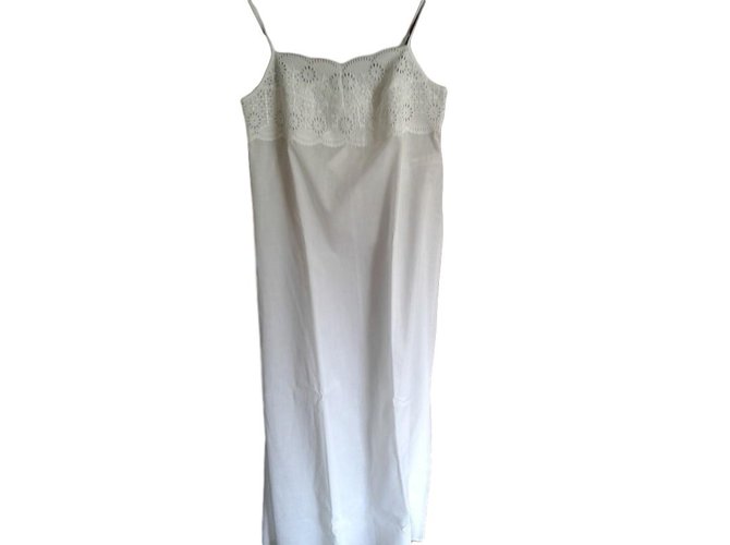 La Perla Chemise de nuit  longue Coton Blanc  ref.77309