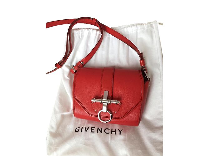 Bolsa transversal Givenchy Obsedia de couro vermelha Vermelho