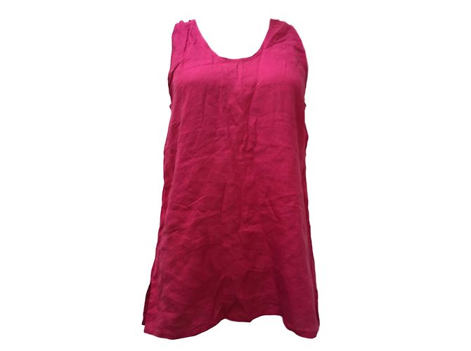 Top de lino rosa Max Mara