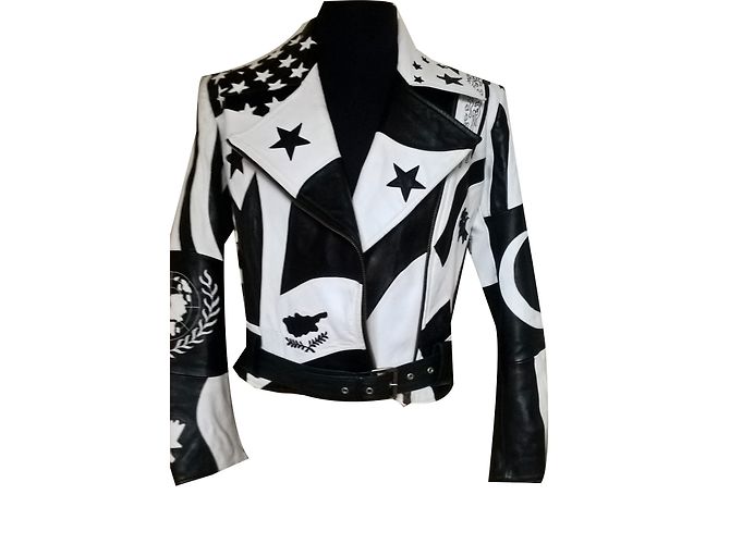 Jitrois Leather Jacket with Hand Applied Detail