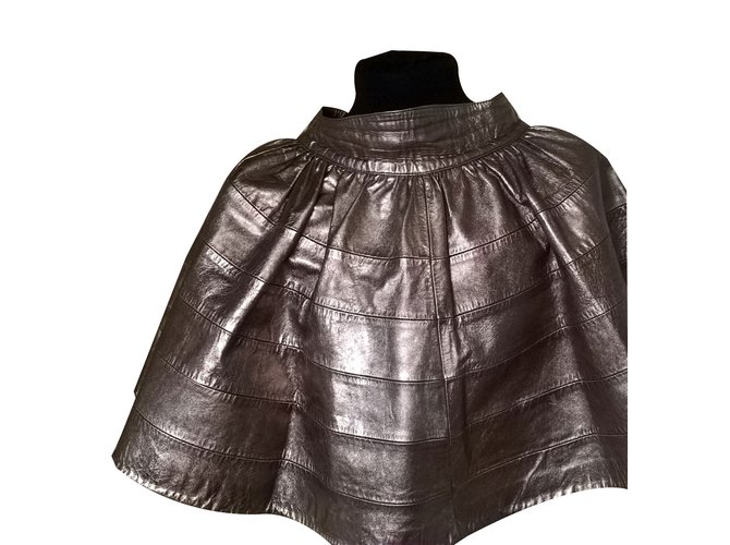 Jitrois Skirts Silvery Leather  ref.77405