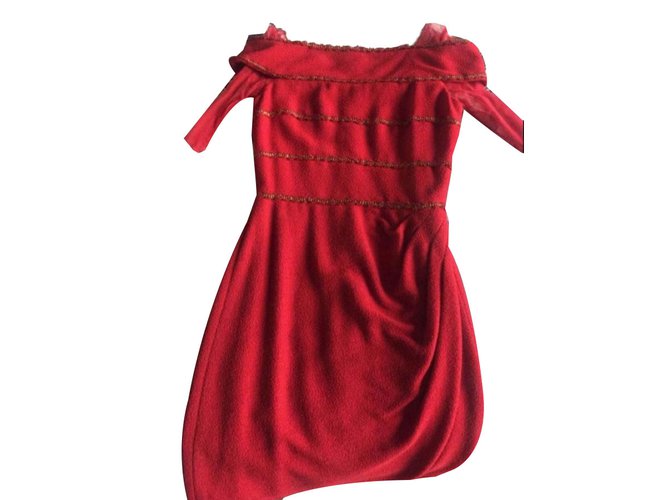 Chanel Vestidos Vermelho  ref.77408