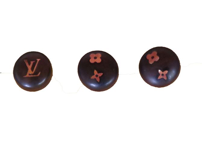 Louis Vuitton Orecchini Marrone Legno