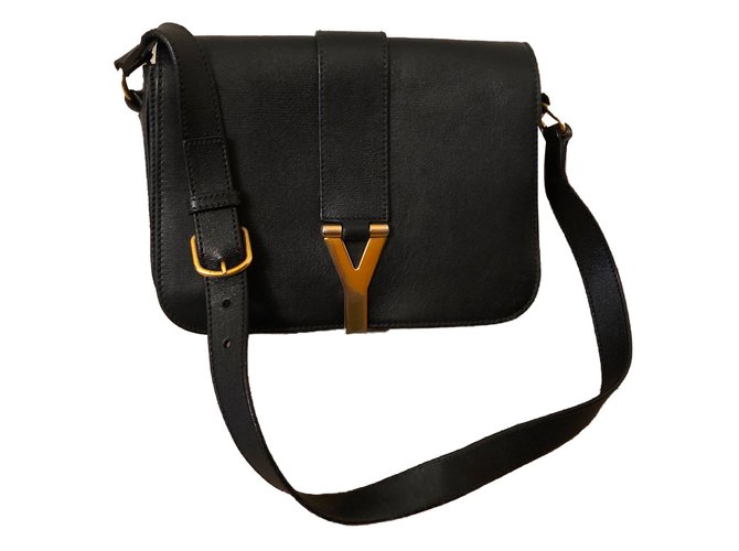 Yves Saint Laurent Handbags Black Leather  ref.77426