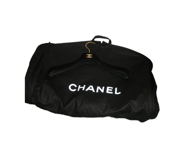 Chanel Sacs de voyage Toile Noir  ref.77451