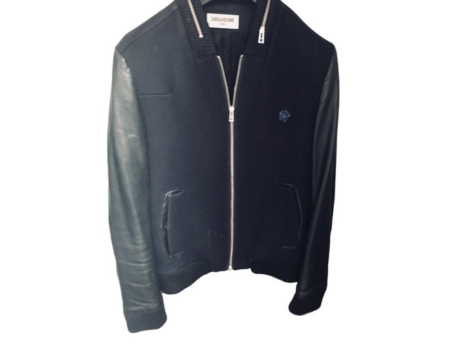 Zadig & Voltaire Blazers Jackets Black Leather  ref.77457