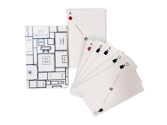 Chanel Poker Cartões Preto  ref.77529