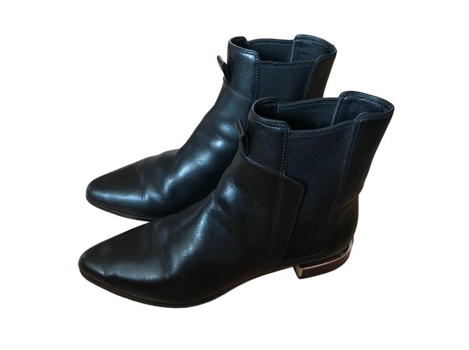 Kenzo Ankle boots Black Leather  ref.77545