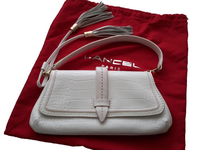 Lancel Handbags White Leather  ref.77692