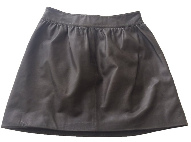 Hôtel Particulier Skirts Grey Leather  ref.77736