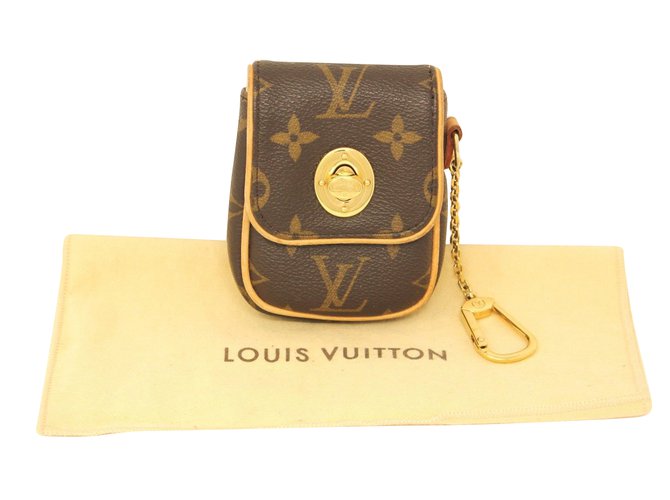 Louis Vuitton Amuletos bolsa Castaño Cuero  ref.77760