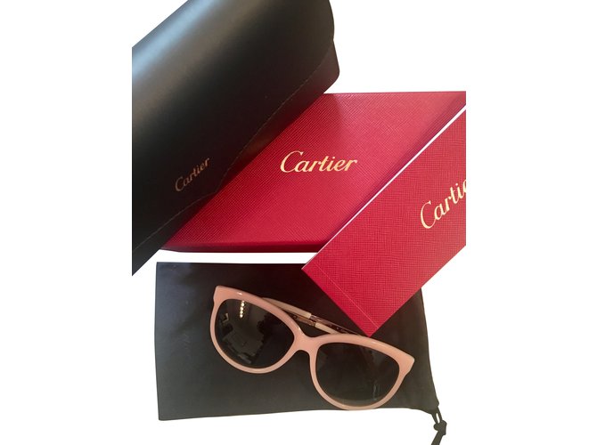Cartier Gafas de sol Rosa Acero  ref.77819