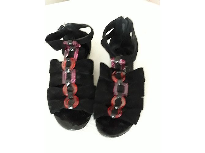 Sandali Miss Sixty in scamosciato nero