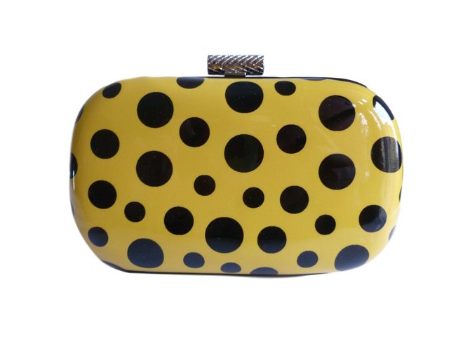 polka dot clutch bag