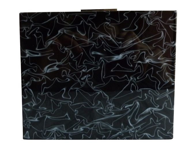 Clutch Zara in plastica nera Nero