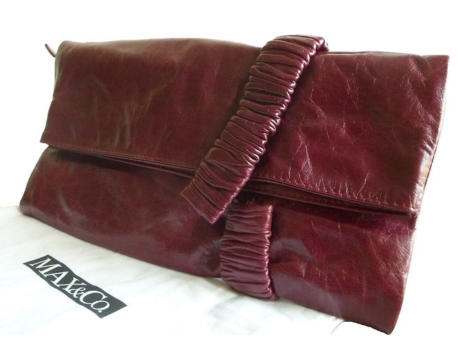 Max & Co Lederclutch Lila