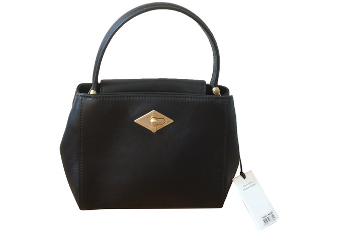 Autre Marque Pourchet Handbags Black Leather  ref.77995