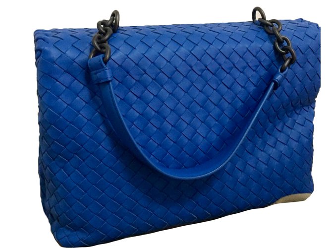 Bottega Veneta Handtaschen Blau Leder  ref.77997
