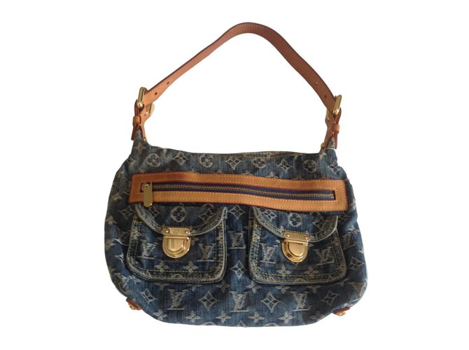 Louis Vuitton Handtaschen Blau Leinwand  ref.78011