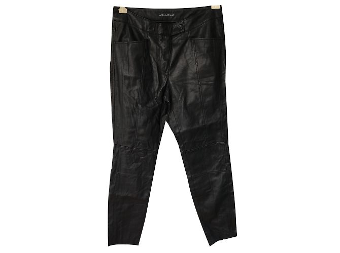 Luisa Cerano Schwarze Hose mit Cut-outs Größe 40