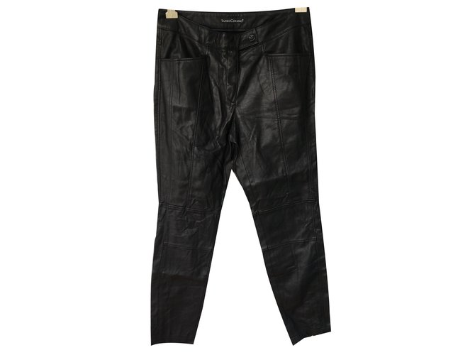 Luisa Cerano Pants, leggings Black Polyester  ref.78089