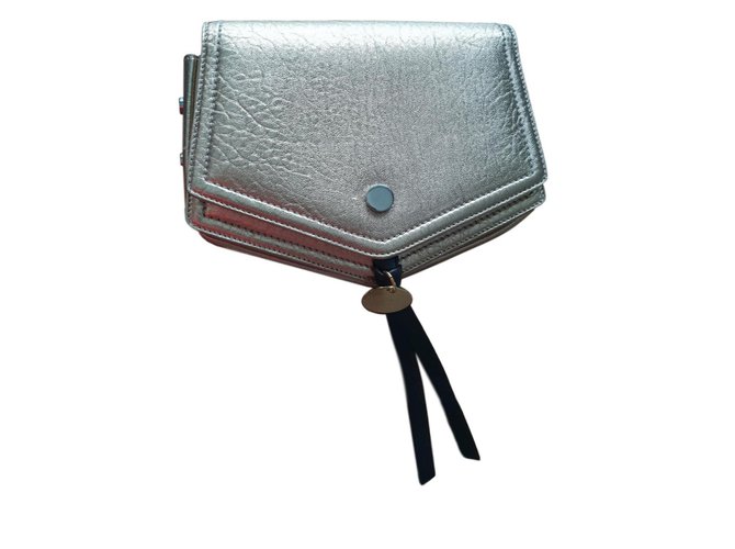 Jimmy Choo Handbags Golden Leather  ref.78093