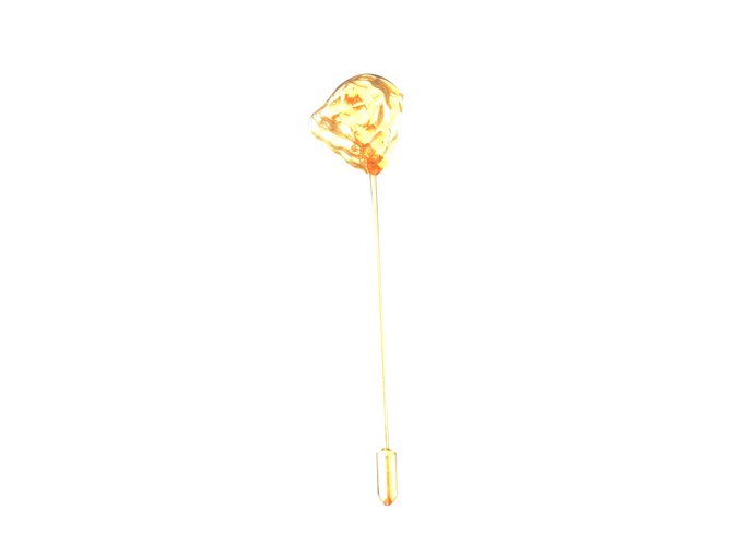 Yves Saint Laurent Alfinetes e broches Dourado Metal  ref.78107
