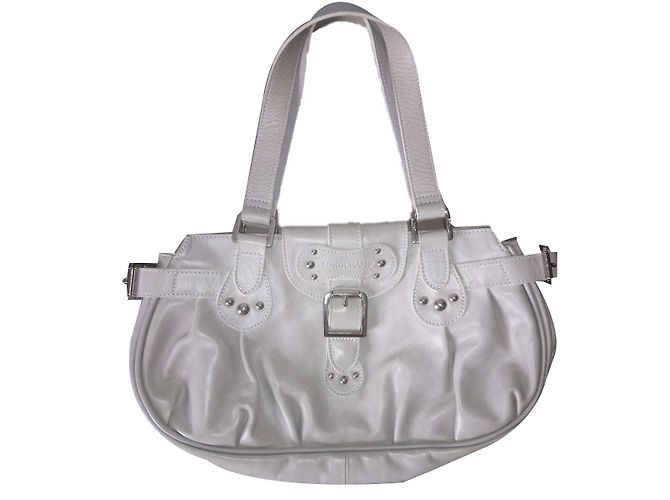 Autre Marque Handtasche aus Leder Dunkelgrau Anthrazitgrau