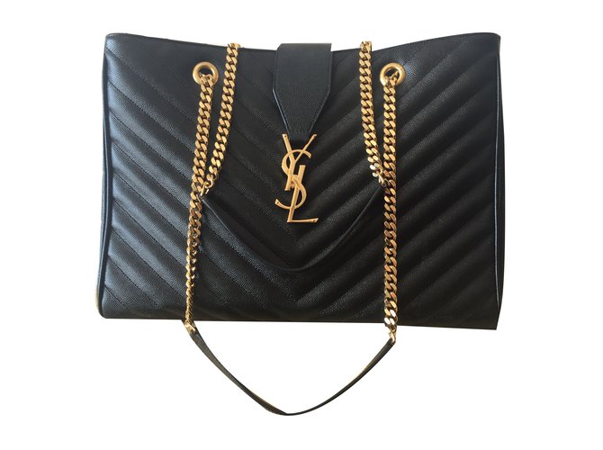 Saint Laurent Handbags Black Leather  ref.78119