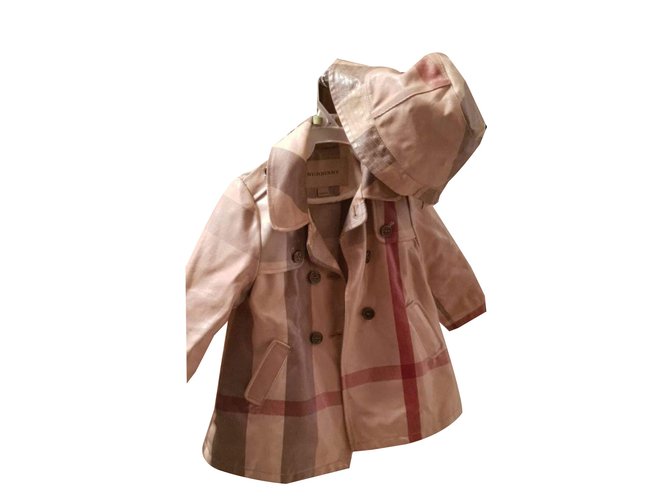 Burberry Girl Coats outerwear Beige Varnish  ref.78120