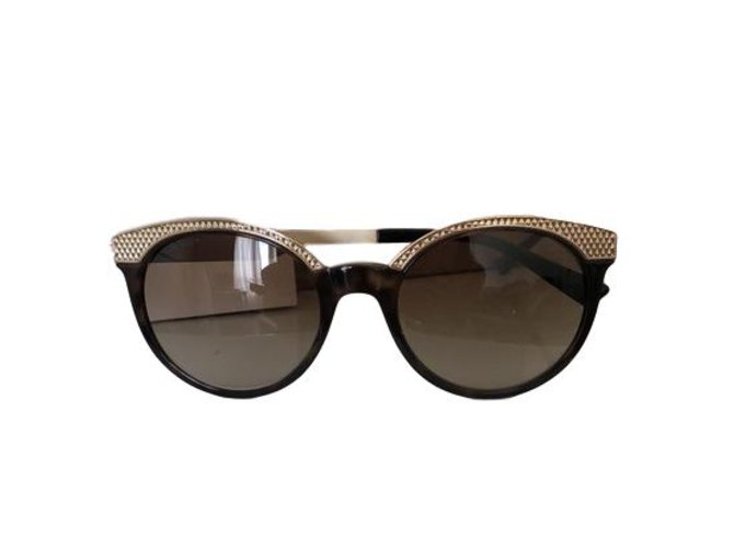 Versace Sonnenbrille Braun Metall  ref.78166
