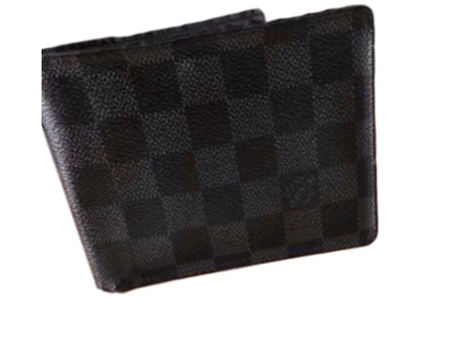 Louis Vuitton Black wallet Leather  ref.78196